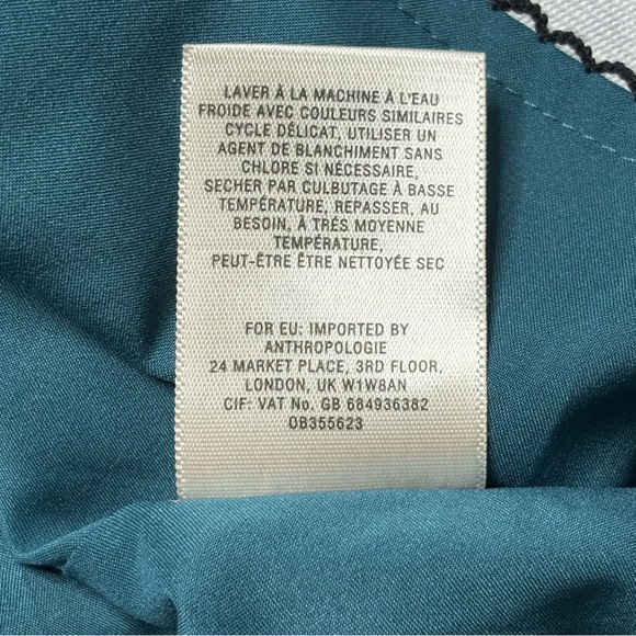 Anthropologie Baikal Dress By Moulinette Souers Size 2 Floral Teal Fit & Flare - Picture 16 of 16